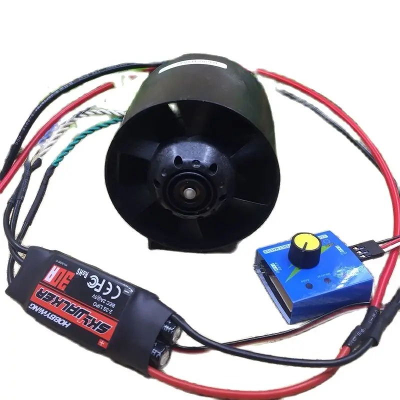 12V 7A All-plastic Ducted Fan Inner Rotor Brushless DC Motor High-speed Turbo Fan