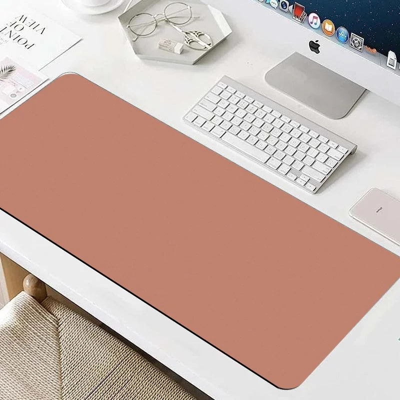 VIKAMA Light Grey Solid Color Desk Mat Mouse Pad Absorbent Machine Washable Study Laptop Instrument Station Mat Home Decor