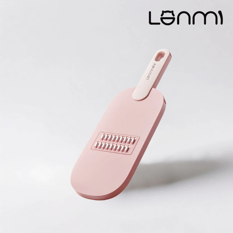 

LANMI 3-in-1 Vegetable Slicer Stainless Steel Blade+PP Case Cheese Grater for Pizza Making No More Hand Fatigue Daily Meal Prep