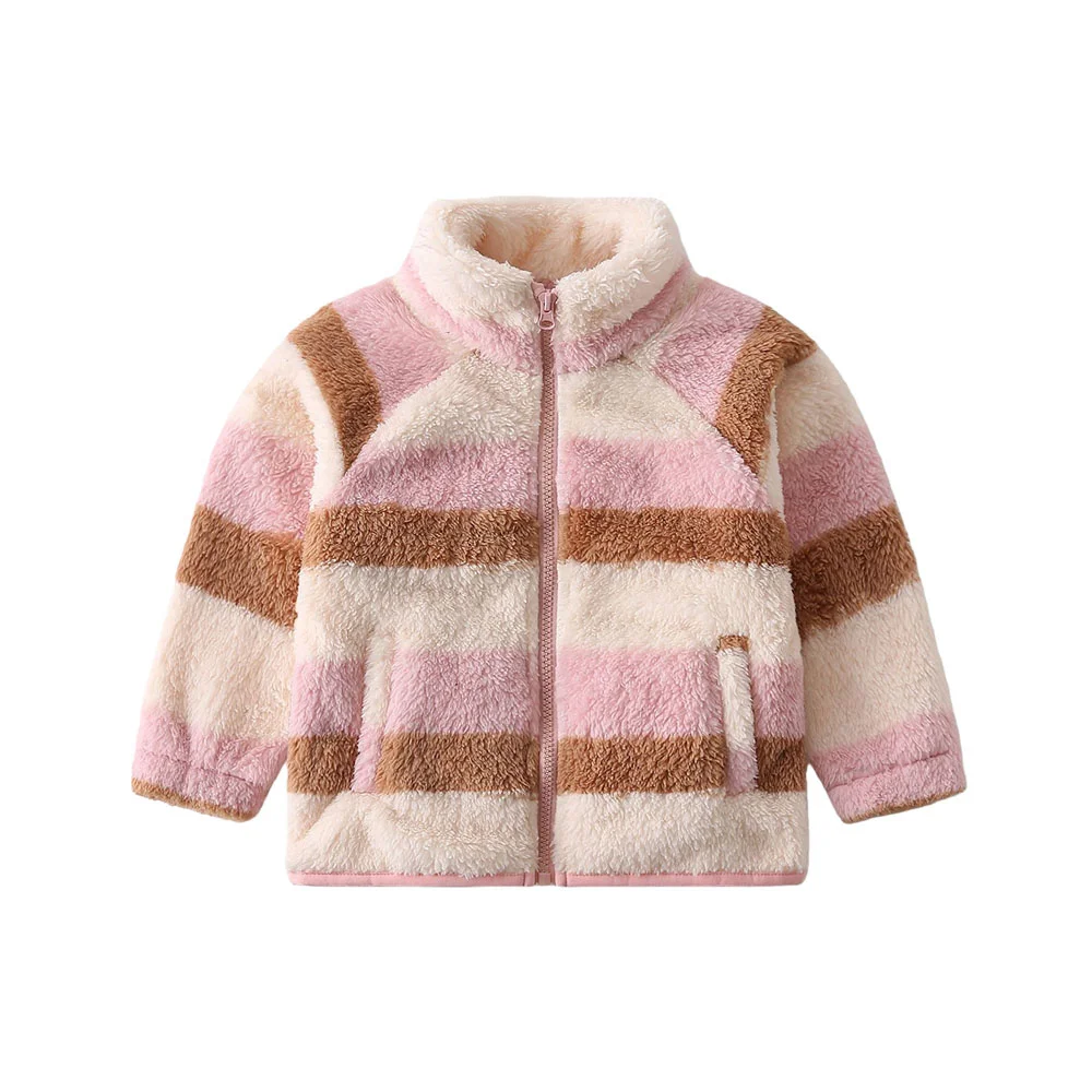 2-7T New Arrival All Printed Fleece Boys Girls Outwear Zipper Jackets Coats Toddler Coats Clothing