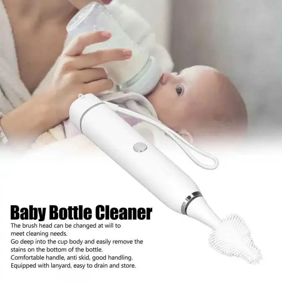 Electric Baby Bottle Brush Waterproof Bottle Cleaner Brush Bottle Pacifier Nipple Straw Bottle Cleaning Tool Electric Cup Brush