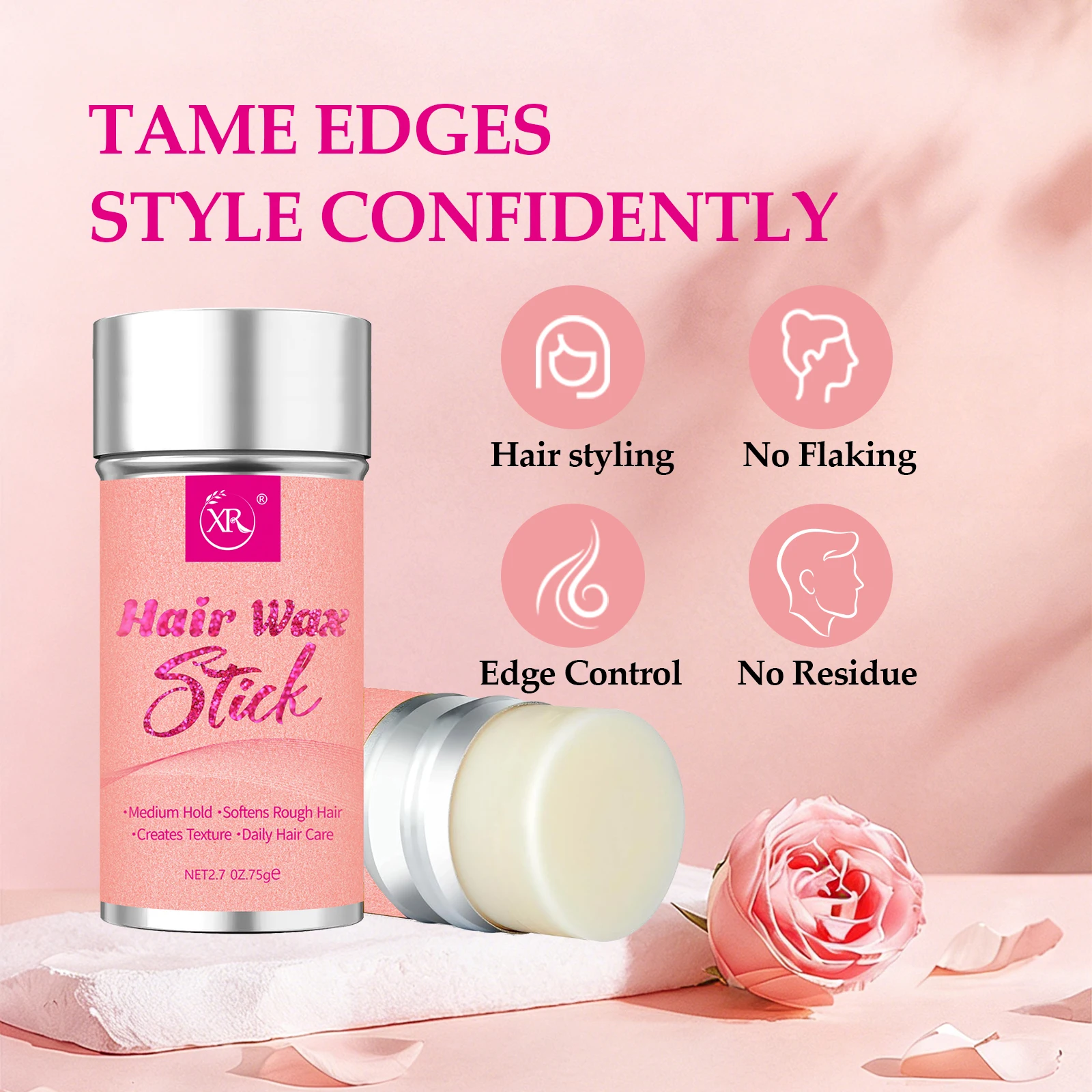 2pcs Portable Hair Wax Stick Edge Control, Smooth and Short-tempered, Tidy Hairline, Gently Nourish Texture.