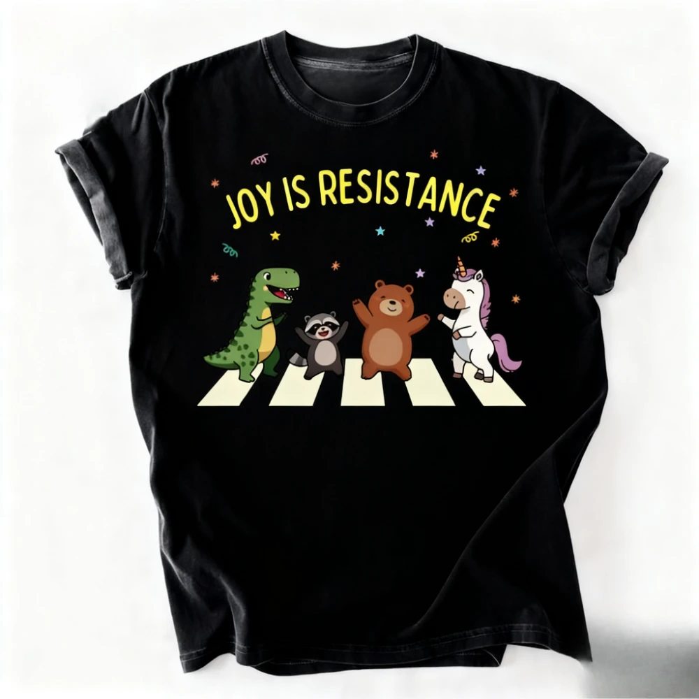 Koszulka Joy Is Resistance Portland Frog Inflatable Costume Protestors Clothing Liberal Peaceful Protest Shirt Men Women Cotton T