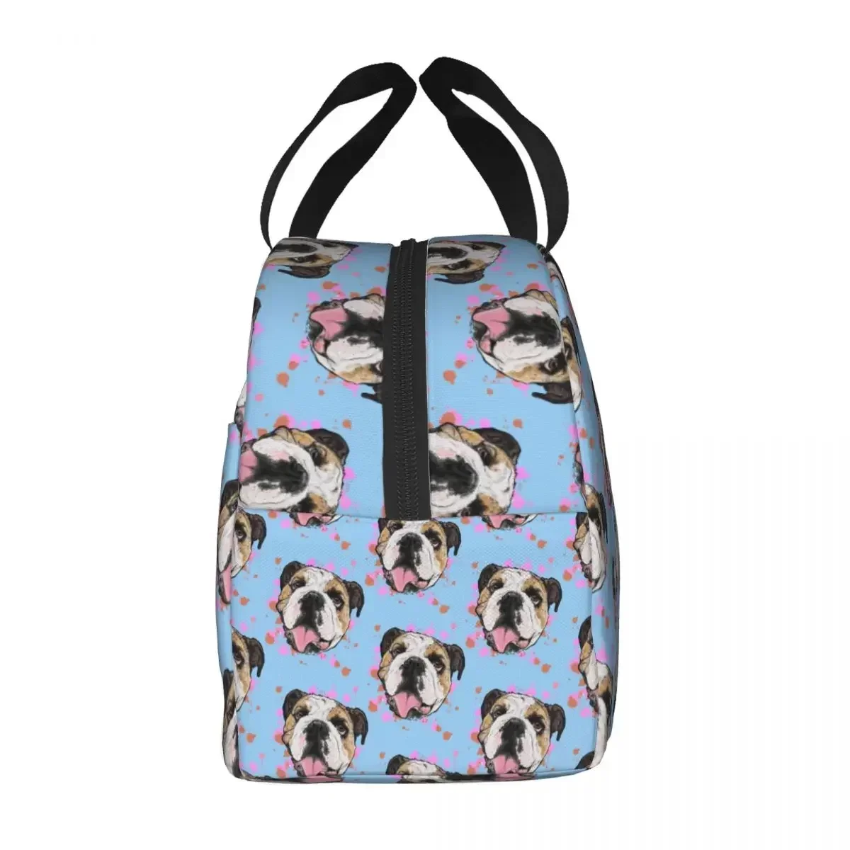 British Dog English Bulldog Lunch Box for Women Portable Leakproof Cooler Thermal Food Insulated Lunch Bag Kids School Children