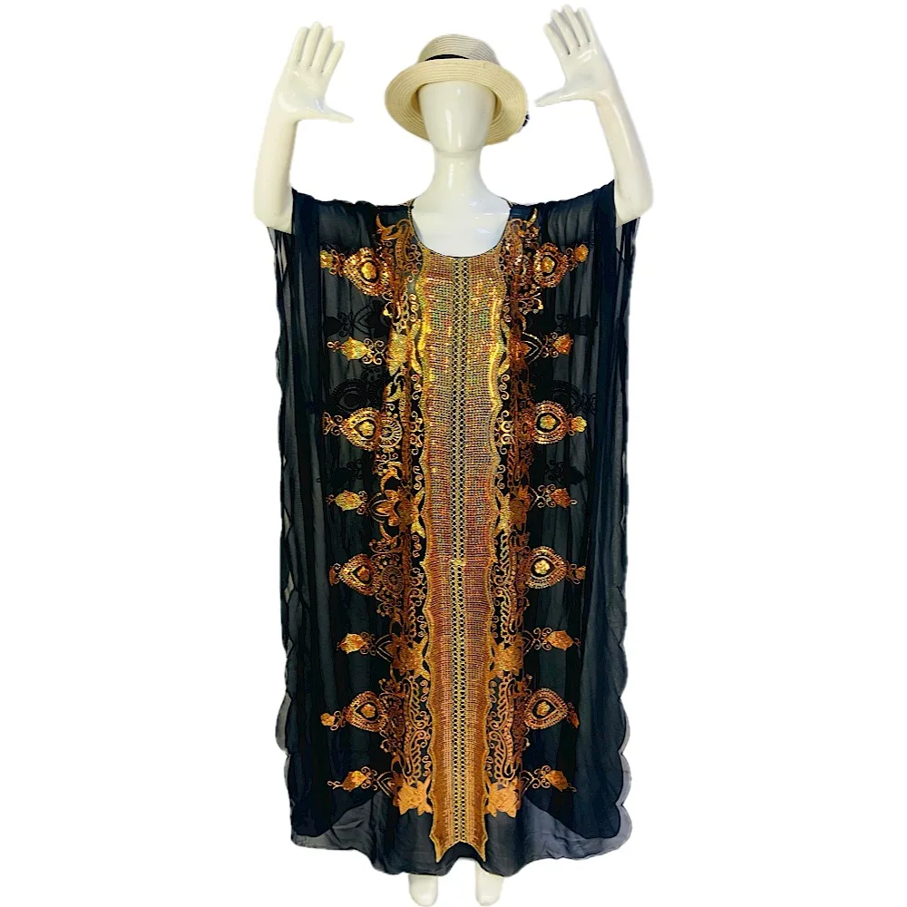 

Sequin Plus Size African Dresses for Women Summer African Half Sleeve Party Evening Long Maxi Gowns Muslim Fashion Abaya Outfits