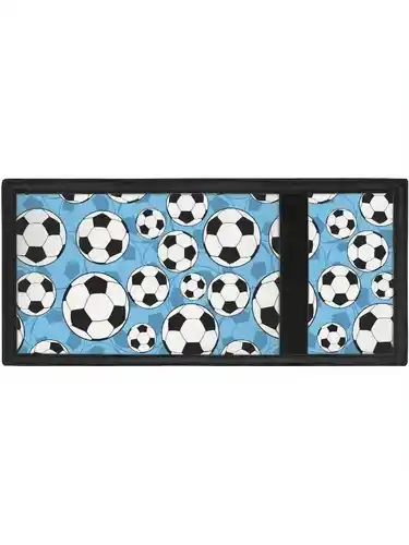 Soccer Pattern Wallet for Boys, Football Mens Wallet Trifold Coin Bag Purse Foldable Wallet for Kids Birthday Gifts Wallet RFID - Image 3