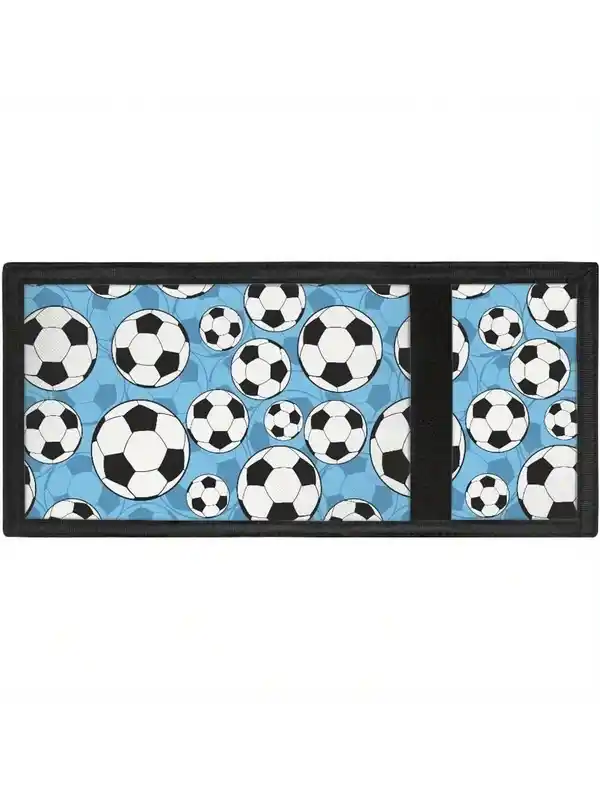 Soccer Pattern Wallet for Boys, Football Mens Wallet Trifold Coin Bag Purse Foldable Wallet for Kids Birthday Gifts Wallet RFID - Image 3