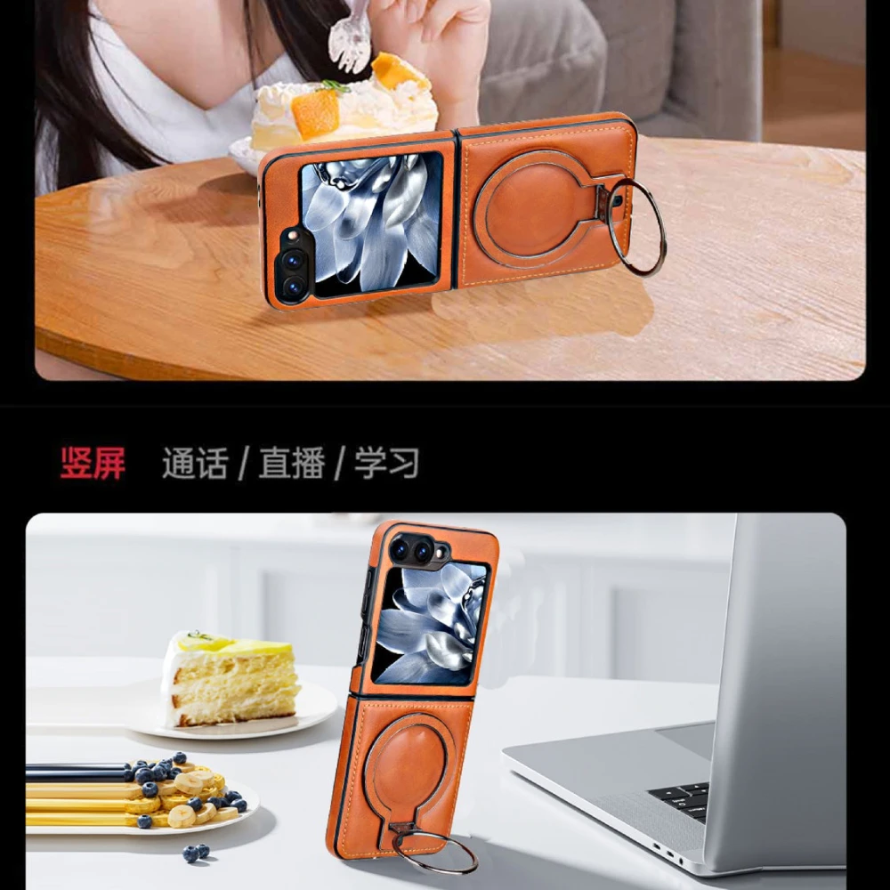 حافظة لهاتف سامسونج جالاكسي Z Flip 7 ZFlip 6 5 4 3 غطاء شحن لاسلكي مغناطيسي مطلي بالكهرباء #2