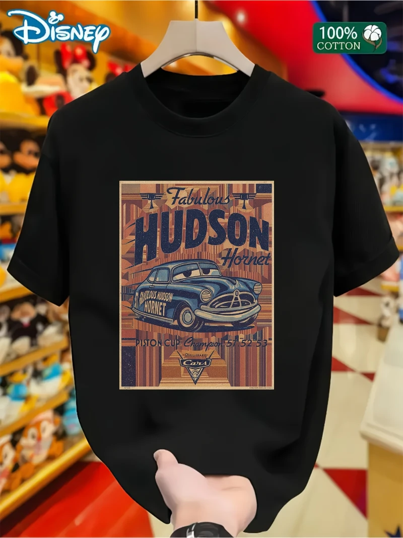 

Мужская повседневная футболка с гоночным узором в стиле ретро — классический дизайн автомобиля в стиле ретро, официально авторизованная рубашка — черный гоночный чемпион с художественным принтом