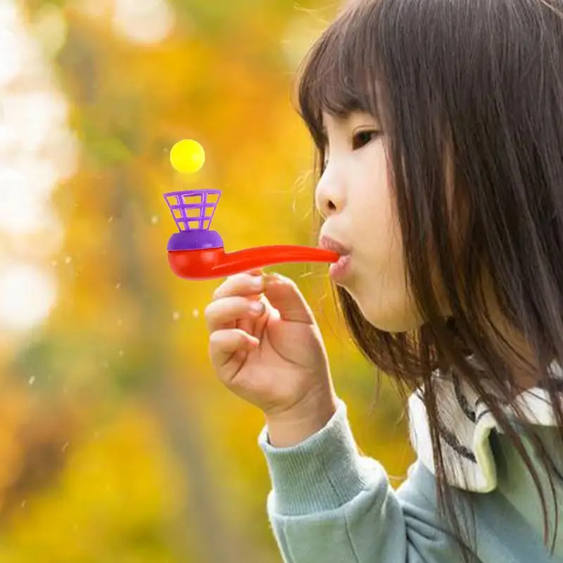 Drijvende Blaaspijp Bal Speelgoed 10X Klassieke Kindertijd Speelgoed Grappige Ballen Balanceren Spel Blaaspijp Ballen Spel Speelgoed Stress Reliever