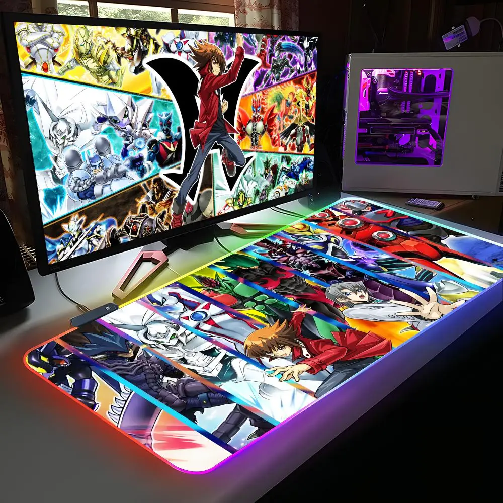 

Yugioh Jaden Yuki коврик для мыши RGB резиновый компьютерный ноутбук официальная игра цветные киберспортивные эстетические красивые модные роскошные коврики