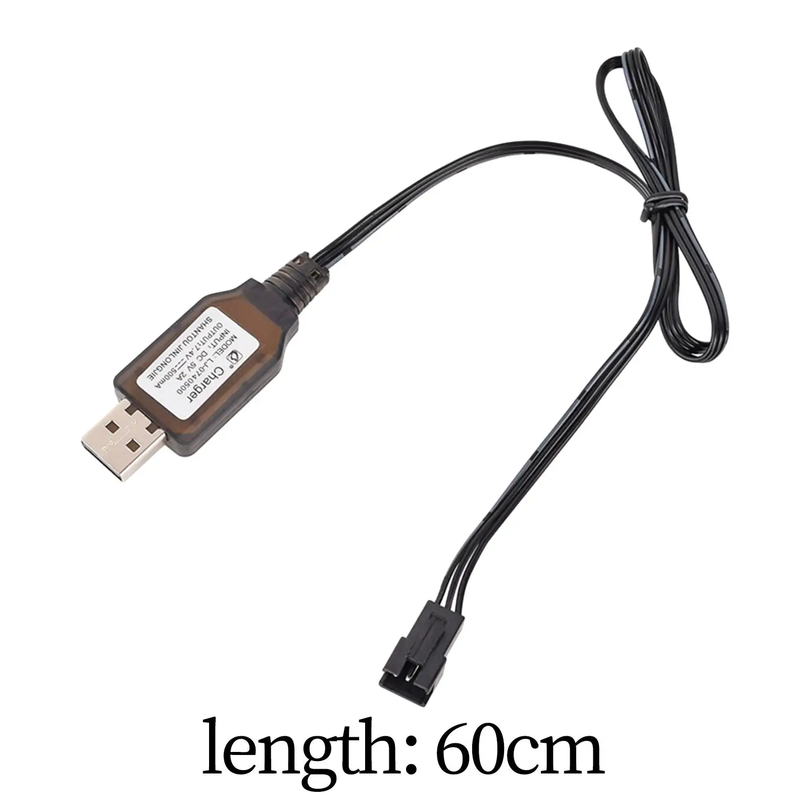 USB Battery Charger 7.4V 3 Pin Charging Cable for RC Car Tank Model Vehicle