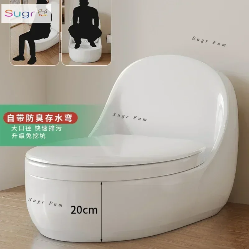 

Egg-shaped pit-free desktop dual-purpose squatting and dual-purpose toilet integrated squatting and sitting changed to squatting
