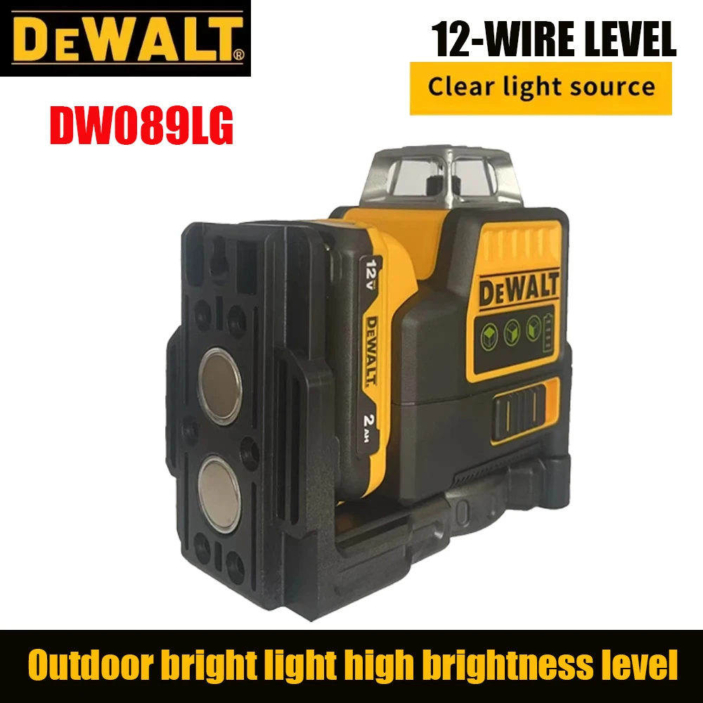 

NEW DEWALT 12V Professional Laser Level DW089LG 12 Lines 360 Self-Leveling Horizontal And Vertical Cross Line Construction Tools