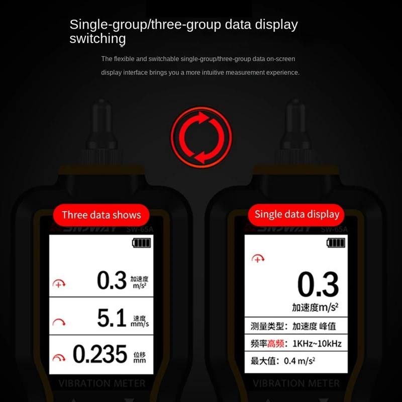 SNDWAY SW65A Digital Vibration Meter Vibration Detector Vibration Meter Digital High Precision Meter