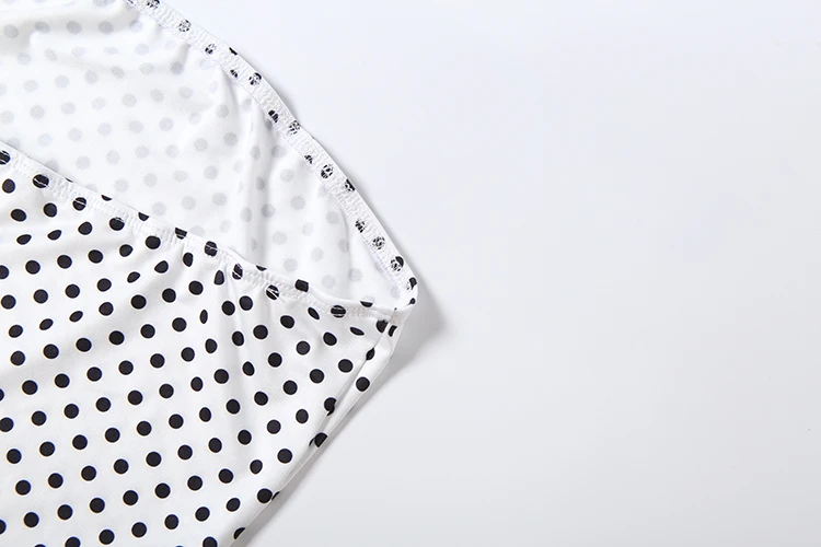 Kliou Sexy Modisches 2-Teiliges Set für Damen mit Polka-Dot-Print, Wickeloberteil, Rückenfreies Tanktop + Figurbetonte Pfirsichfarbene Hüftshorts, High-Street-Outfits – Detail 8