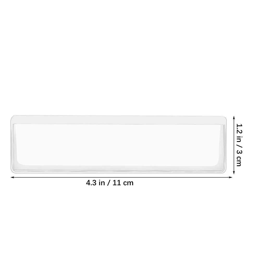 32Pcs Clear Self Adhesive Label Holders Transparent PVC Plastic Pockets for Shelves Bin Label Organizers Waterproof Dustproof
