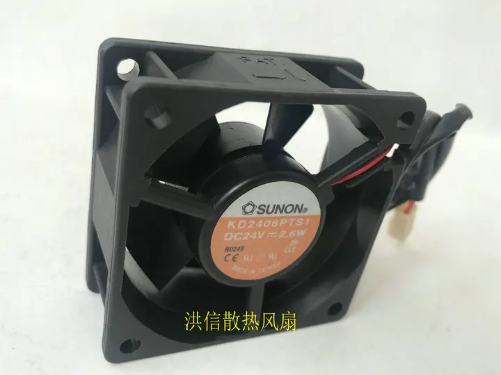 Freight free original SUNON 6025 KD2406PTS1 DC24V 2.6W 6CM frequency converter cooling fan