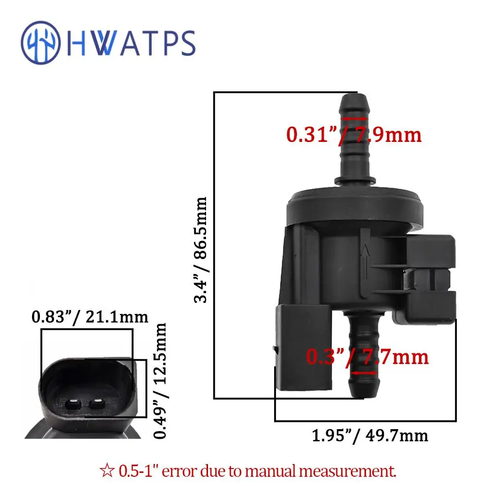 Canister Purge Solenoid Vent Valve For VW Touareg Scirocco Polo Passat New Beetle Jetta Golf EOS 06E906517 0280142431 6E906517A