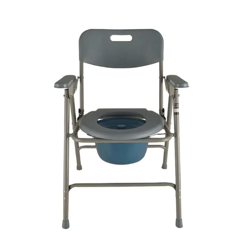 

Comfortable bedside portable toilet seat riser obstacle bathroom folding chair elderly