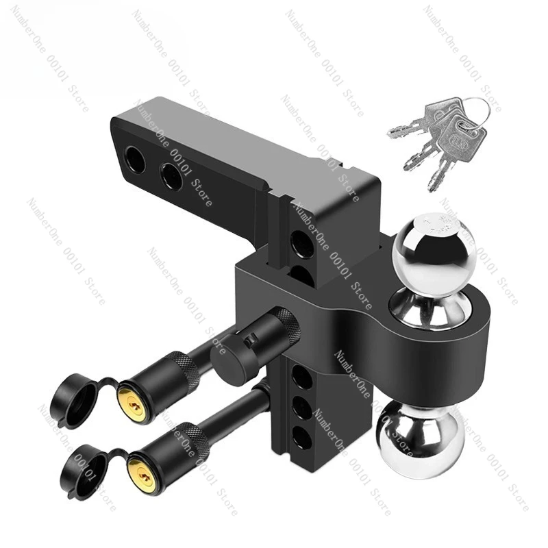 Adjustable aluminum alloy tow bar with high tensile strength 6inch featuring a pin lock double-ended tow bar