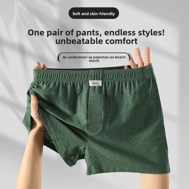 American-Style Men's Underwear, Boxer Briefs, Loose Cotton, Comfortable and Breathable, Men's Shorts, Flat-Front Briefs, Boxers