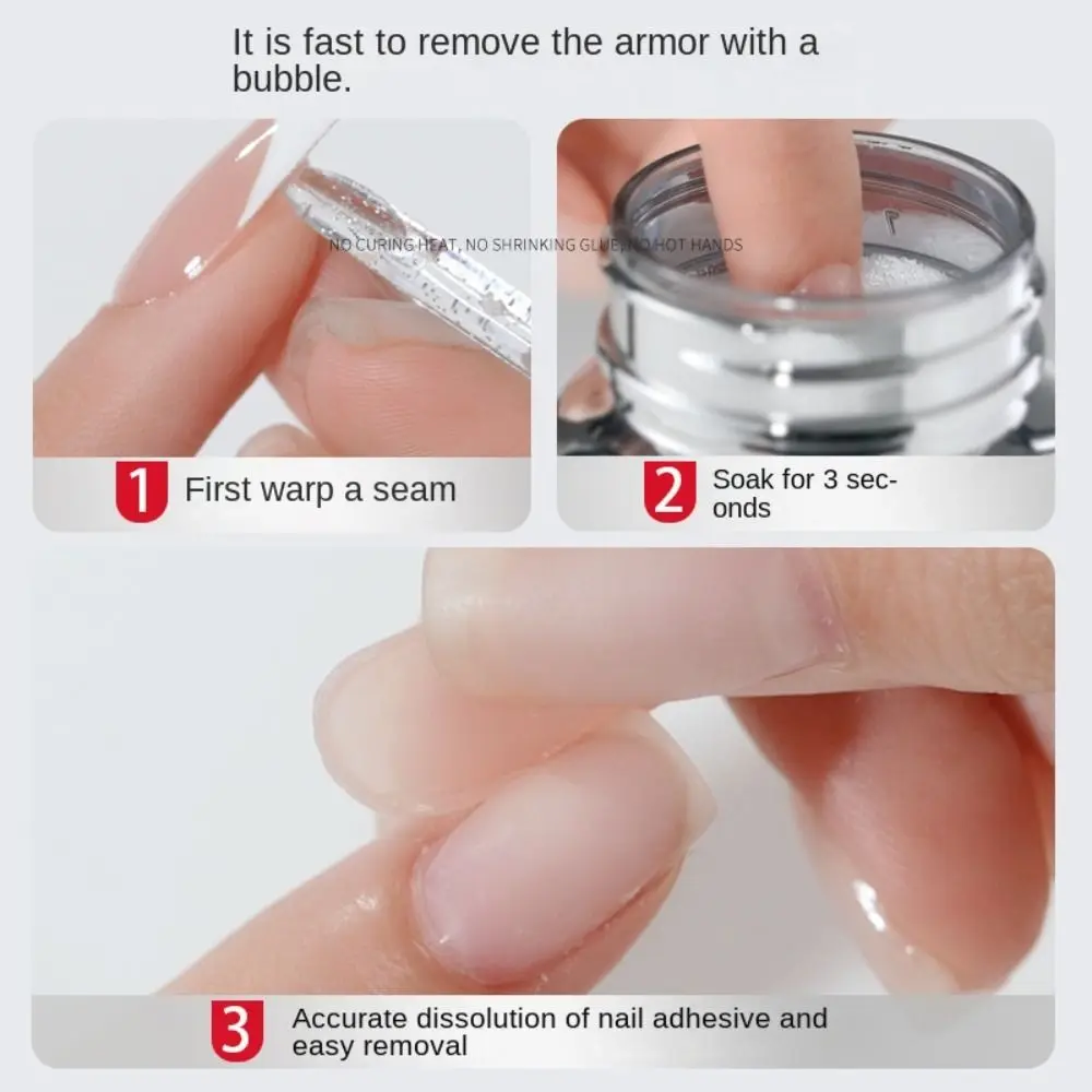 Novo removedor de cola para unhas, 80ml, pressão rápida, solução removedora de armadura, remoção de esponja, ferramentas de suprimentos para unhas, prensa para unhas