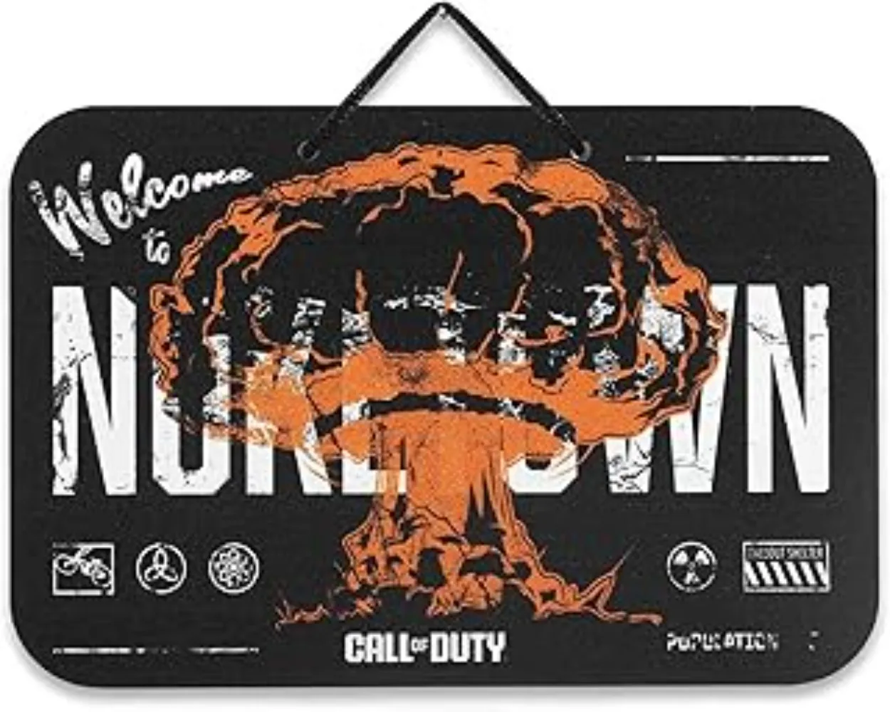 CIFBUY C-Call Of Duty Nuketown Nuclear Explosion Aluminum Plaque Vintage Game Room Hanging Wall Sign