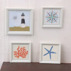 1/12 Dollhouse Mini Photo Painting Mural Wall Picture Dollhouse Home Decoration Dolls House Furniture Accessories