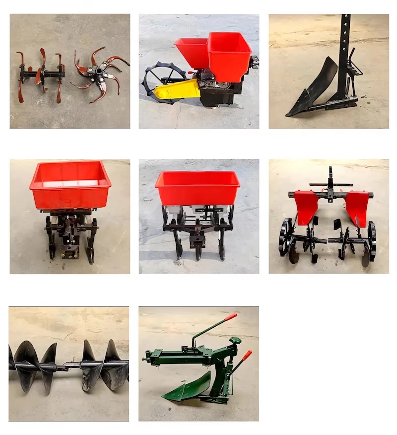 Small tractor trencher soil tillage machine rotary tiller 7.5 horsepower gasoline diesel engine