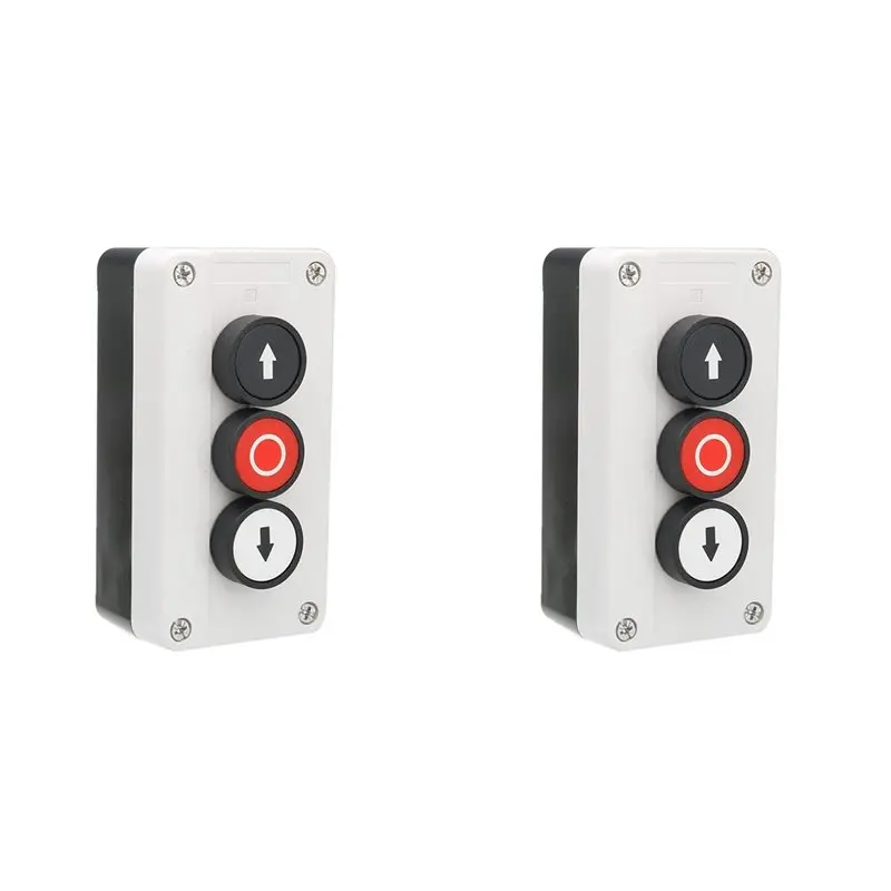 

ABFU-2X Push Button Station With Up Down Arrows, Stop Button For Hoist & Roller Shutter Doors
