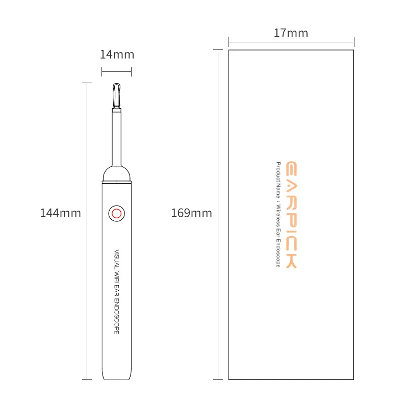 5MP 1080P 3.9mm WIFI Visual Earpick Endoscope Earwax Removal Earscope Cleaner Inspection Otoscope Digital Microscope Skin Check