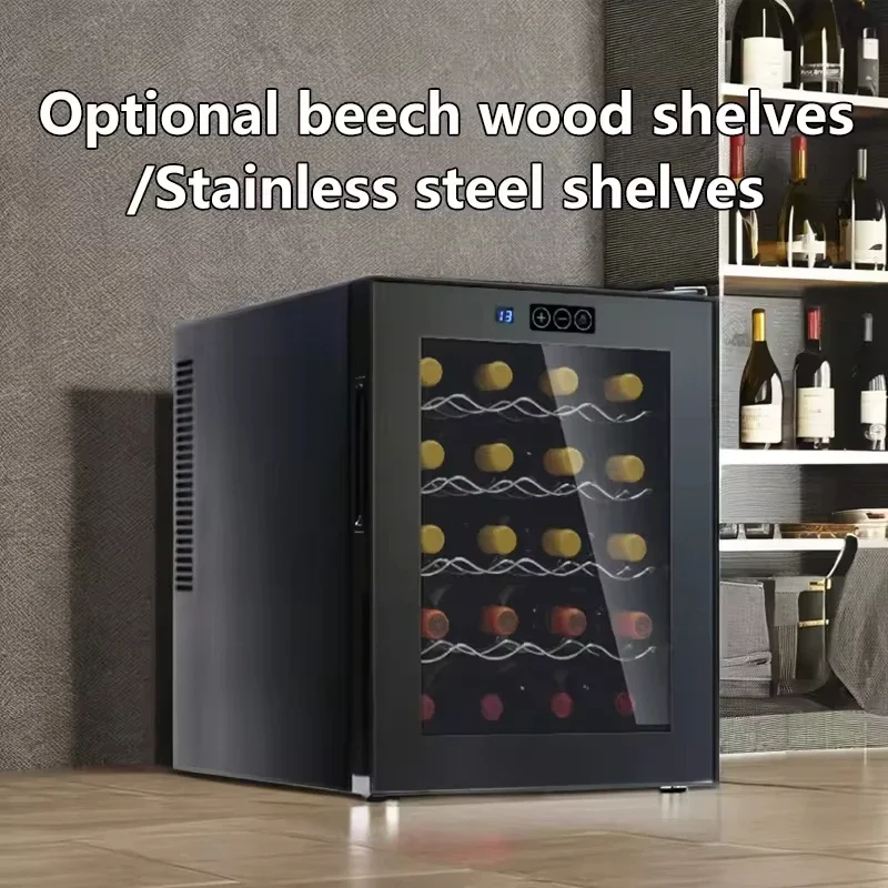OYLP Mini Wine Cooler Fridge - Small Compressor Wine Cellar for Home, Hotel & Bar, UV Protection, Temp Control, Stainless Steel