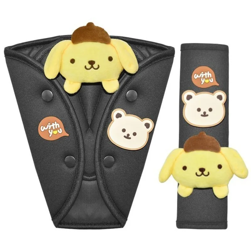 Funda de asiento limitador de cinturón de seguridad para niños, fijador de ajuste de coche, cubierta de hombro antiestrangente, regalo para niños, Melody Pacha Dog, Kawaii