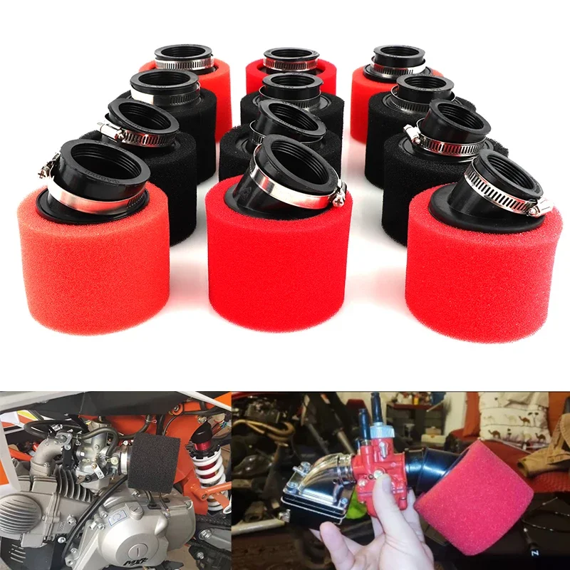 Motorcycle Scooter Dirt Pit Bike Moped Foam Air Filter Sponge Cleaner Bend Elbow Neck Parts 35mm-60mm Size Options Available