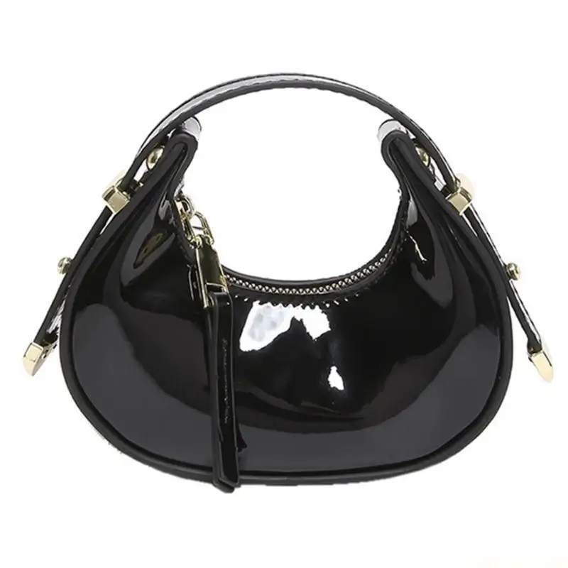 

X90D Women Bag PU Leather Clutch Bag Eye-catching Evening Handbag Small Dumplings Bag