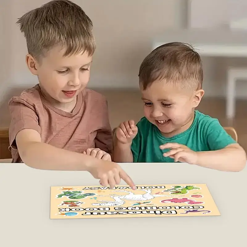 Livro para colorir de dinossauro, brinquedos criativos de desenho para crianças pequenas, 40 páginas, livro de pintura, lembranças para festa de aniversário, presentes de natal