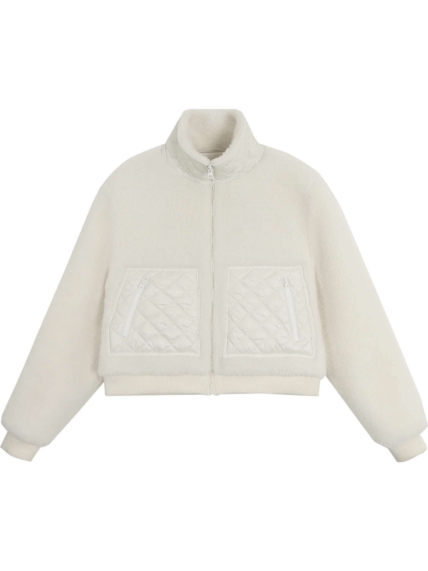 

Red Celebri Studio Women's Fur Jaet Autumn Winter New Unique Super Beautiful Cotton Coat White Cotton Outerwear