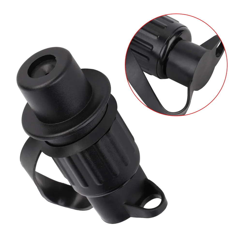 

1 Pc 12V 3Pins Electrical Cable Connector Plug Black ABS and Copper Tractor Plug Socket Connectors Round