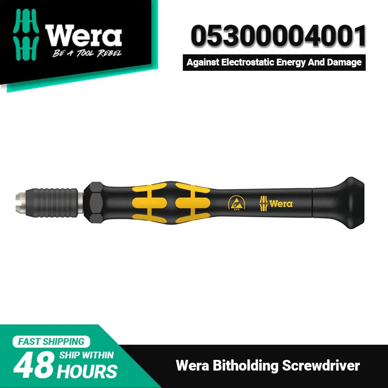 Wera 05300004001 Screwdriver 97mm Kraftform Micro ESD Bitholding Screwdriver Tools Easy Operation and Long Service Life