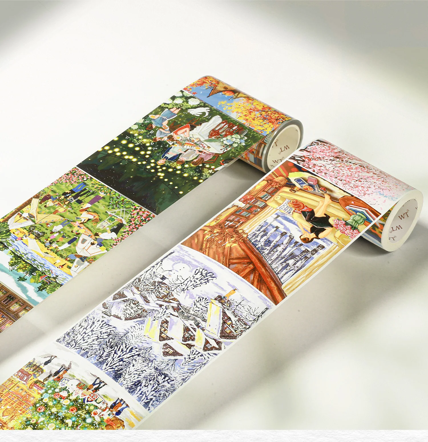 Originele WT 8cmx5M Scrapbooking Washi PET Tape Landschap Lente Winter Mooie Scène Traveler's Journal DIY Sticker