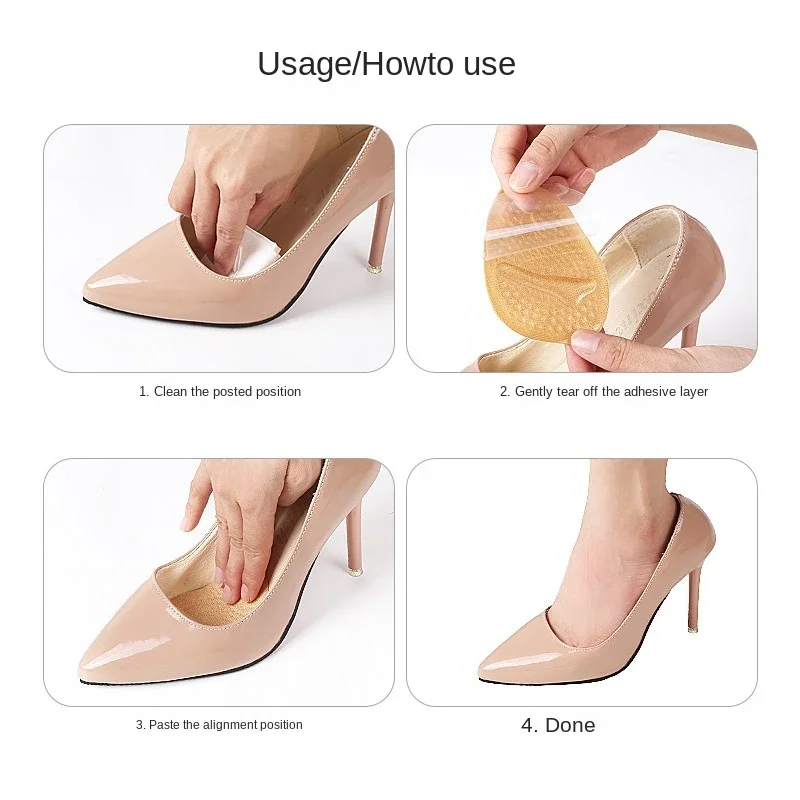 Siliconen Voorvoet Insert Middenvoet Pads voor Vrouwen Hoge Hakken Sandalen antislip Bal van Voet Kussens Pads voor Voeten pijnbestrijding