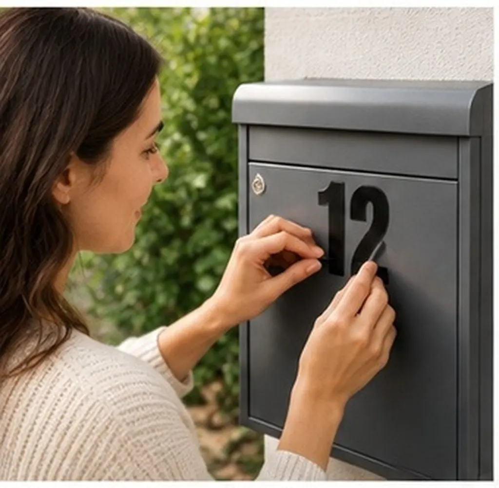 10Sheets Self-Adhesive Number Stickers Large Clear Outdoor Mailbox House Door Address Labels Weatherproof Fade Resistant Stick