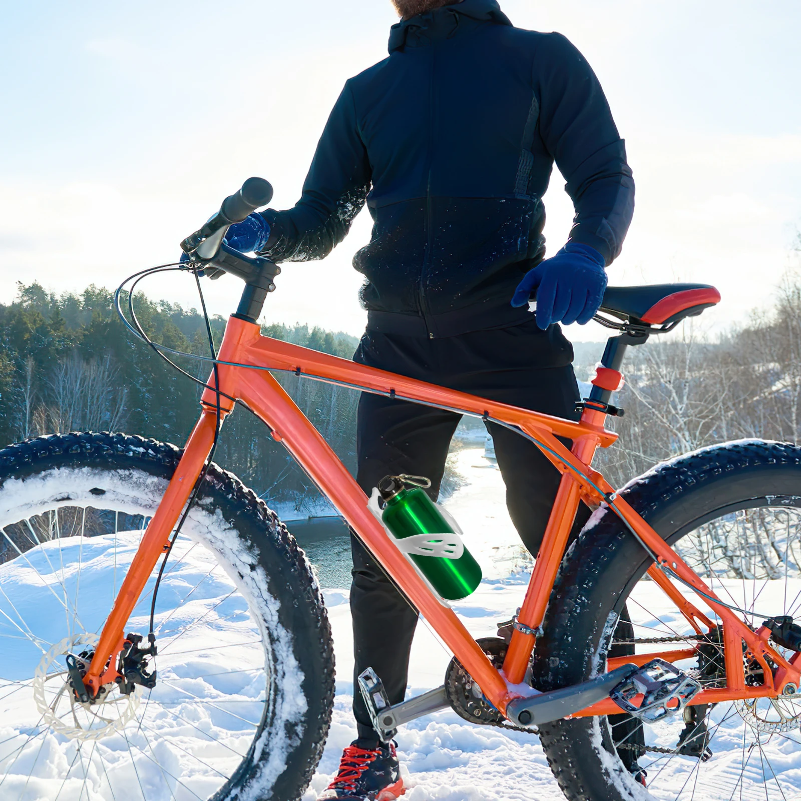 1Set Resin Bike Water Bottle Holder Bike Cup Holder One-Piece Molding Bicycle Bottle Cage Outdoor Ride Water Bottles for Bikes