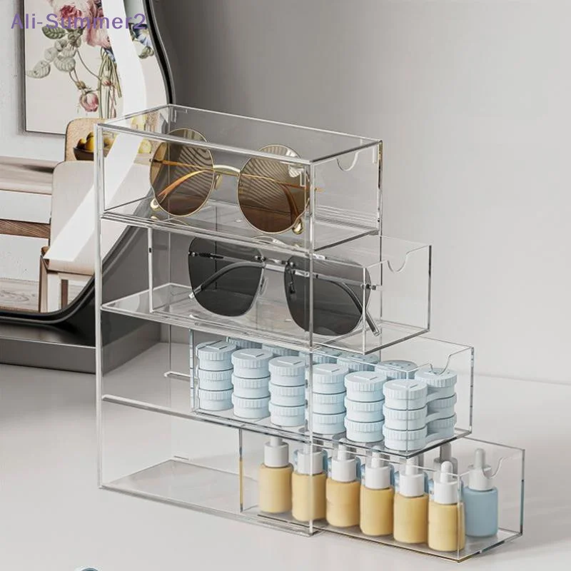 Glasses Storage Box Multi-layer Desktop Drawer Storage Box Multi-layer Display Stand Stationery Tape Storage Box