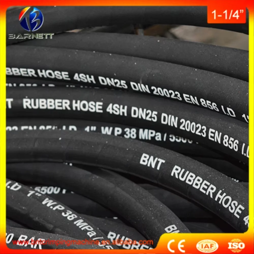 Hot Sales BNTFLEX High Quality Steel Wire Braided Flexible Hydraulic Hose Pipe New Condition Construction Direct China
