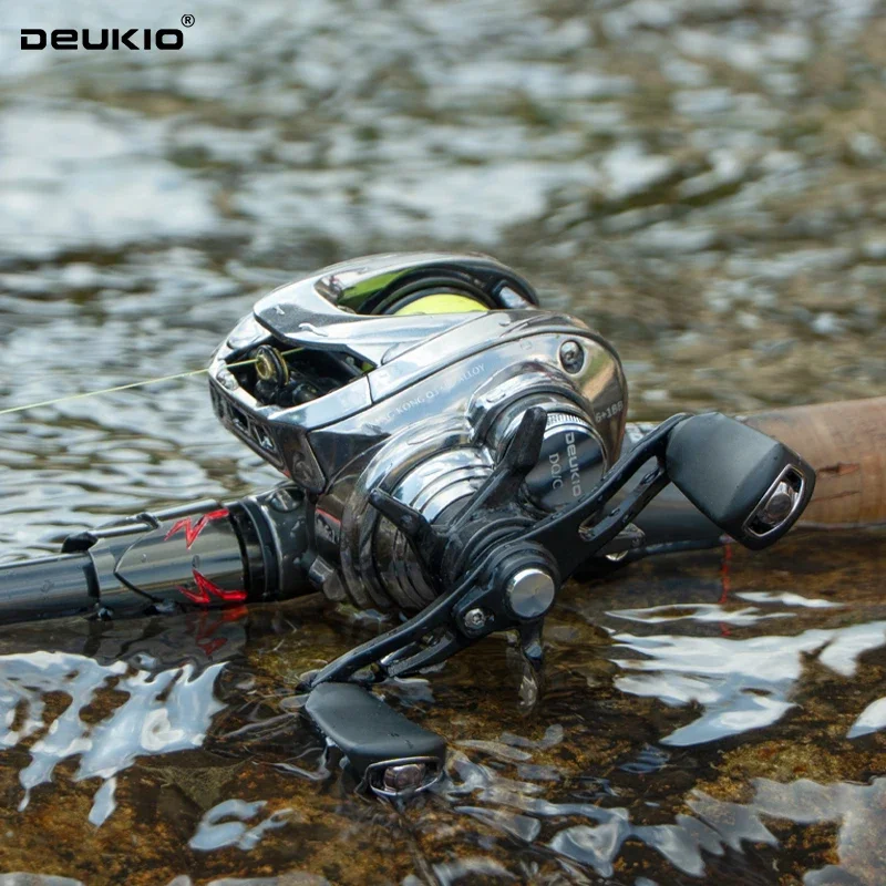 DEUKIO DC シーベイトキャスティング釣りリール電子ブレーキバンドサウンドベイトキャスト釣りリールマグネシウム合金ボディ 7.2:1 8 + 1BB リール