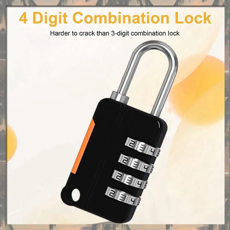 A70U Nieuwe 2 Stuks 4 Cijfercombinatie Hangslot Hangslot Outdoor Waterdicht Slot Koffer Bagage Beveiliging Codeslot Gemakkelijk Inst