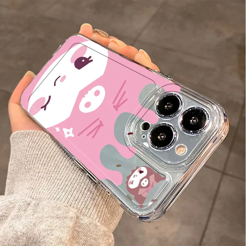 Sanrio Kuromi Cherry Kawaii Happy Phone Cases For iPhone 15 14 13 12 11 Pro Max XR XS MAX Y2K Girl Lovely Anti Fall Back Cover