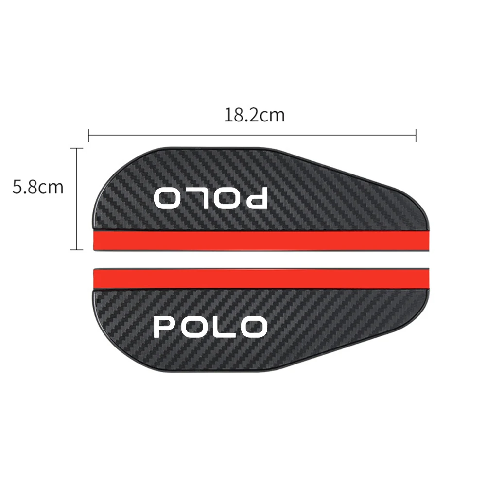 2Pcs car accessoires Awnings Shelters Rearview Mirror Rain Cover Carbon Fiber Side For POLO car sticker Accessories